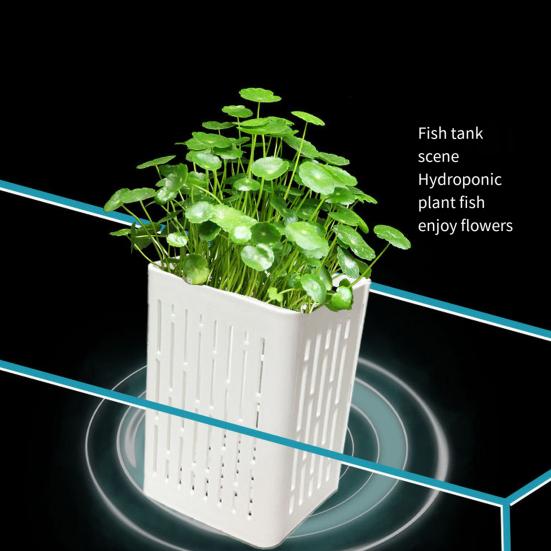 Pflanzenhalter für Aquarien, hitzebeständig, Hydrokulturkorb, Hängende Pflanzbecher für Aquarien mit Haken für Unterwasser-Wasserpflanzen