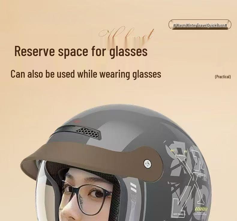 Unisex Electric Vehicle Helmet - All-Season, Full-Face Safety Helmet for Scooters and Motorcycles