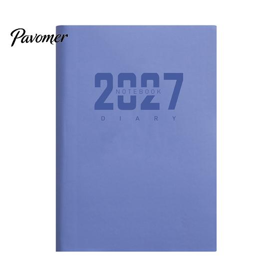 Hardcover Journal for Business 2027 A5 Daily Planner, 365 Day Time Management Schedule Notebook Foreign Trade Planner Work Study, Imitation