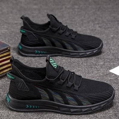 Scarpe sportive traspiranti in tessuto fly-woven da uomo, di grandi dimensioni, 2024, alla moda, versatili, casual, alla moda, in rete, da uomo.