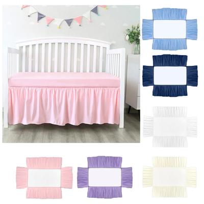 Bed Dust Cover Easy Installation Baby Crib Bed Skirt Soft Elastic Toddler Crib Bedding Skirt for Bedroom