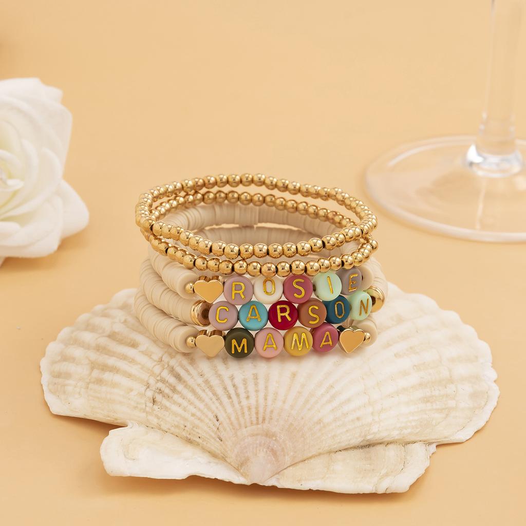 BohemiaColorful Acrylic Hand Beaded Bracelet Women Elegant Temperament Wedding Banquet Jewelry Accessories