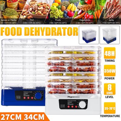 8 Schichten Dörrgerät für Lebensmittel Obst Gemüse Kräuter Fleisch Trockner Lebensmittel Elektrische Trockenmaschine DIY Haustier Fleisch Snacks Für Zuhause 220V