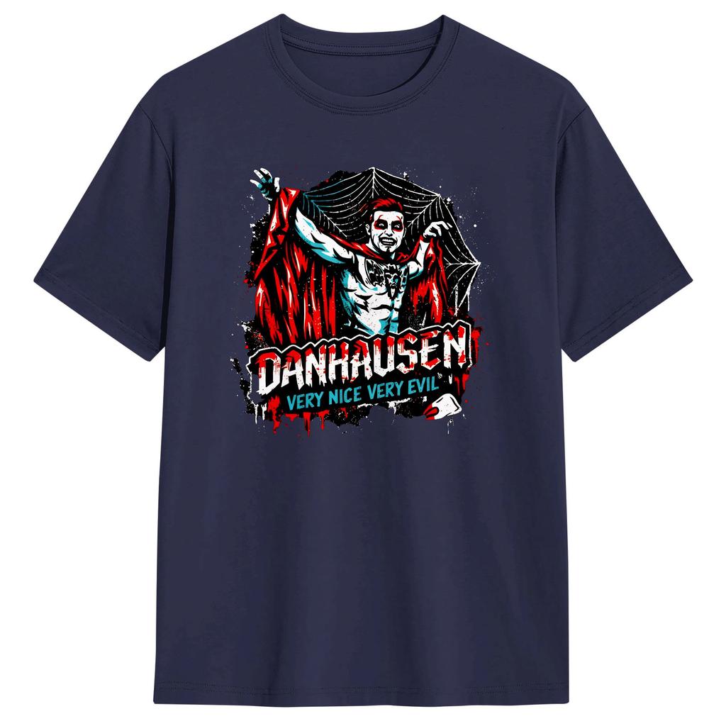 Mens Very Nick Very Evil Danhausen Wrestling T Shirts 100 Cotton Tops Fashion Short Sleeve Crew Neck Tee Shirt Summer TShirt