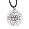 Pěticípá hvězda Slunce Měsíc Pentagram Nebeský přívěsek Starožitný bronzový kov Párový náhrdelník Trendy