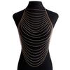 Simple And Fashionable Multi-layer Tassel Chain Sexy Chest Chain Sexy Exaggerated Bikini Halter Neck Body Chain For Women