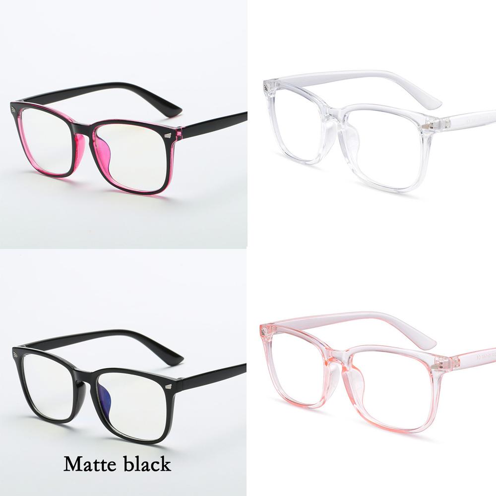 Fashion Unisex Square Glasses Plain Glasses Full Frame Glasses for Men and Women Radiation Protection Optical Glasses