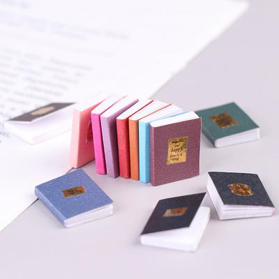 12Pcs/Set 1:12 Dollhouse Miniature Book Model Notebook Doll House Study Decor