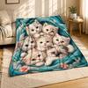 Flauschige Kätzchen Haufen Korallenfleece Decke