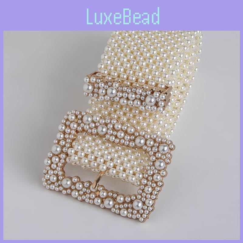 Pearl Waist Artificial Chain With Square Needle Buckle Design For Wear Daily