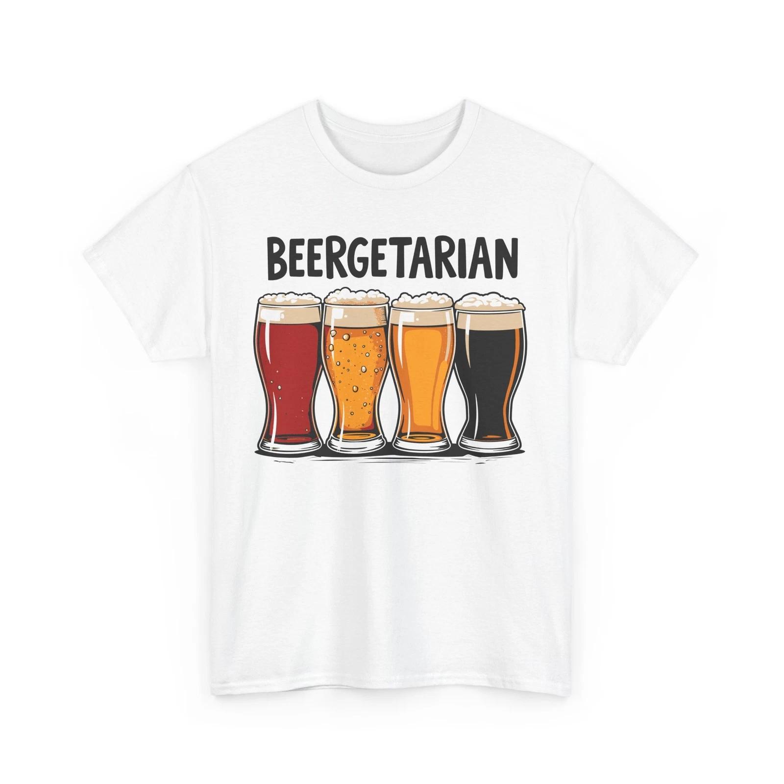 Beergetarian Shirt | Beer Drinking T-Shirt | Funny Beer Shirt | Beer T-Shirt L