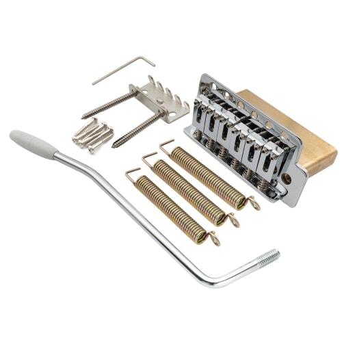 

Musiclily Pro 10.5mm Modern 6-Point Tremolo Unit Bridge with 36mm Solid Brass Block for Squier Stratocaster Electric Guitars, Chrome