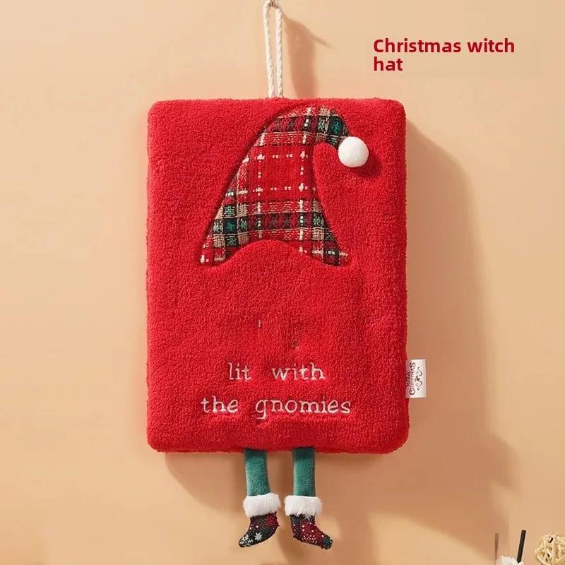 

Новое Рождественское Утолщенное Коралловое Флисовое Полотенце для Рук Кухонное Впитывающее Быстросохнущее Мультяшное Полотенце для Рук Подвесное Квадратное Полотенце 24 18