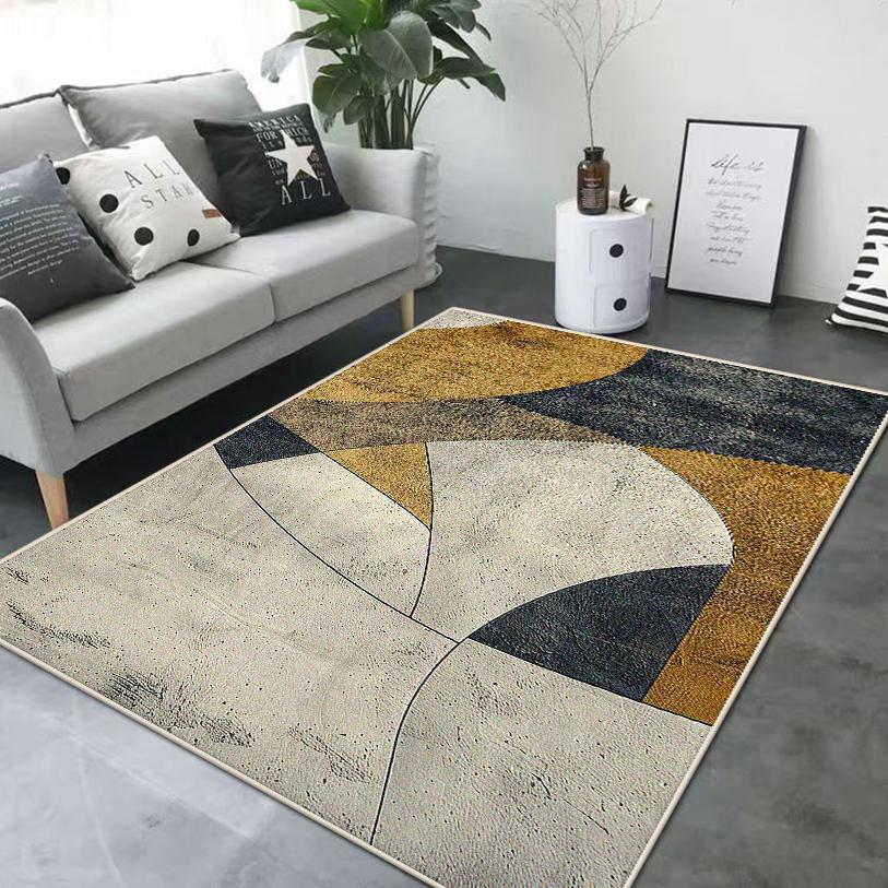 Modern Geometric Style Living Room Decoration Carpet Rugs for Bedroom Home Decor Anti-Slip Floor Mat Homestay Lounge Rug Office
