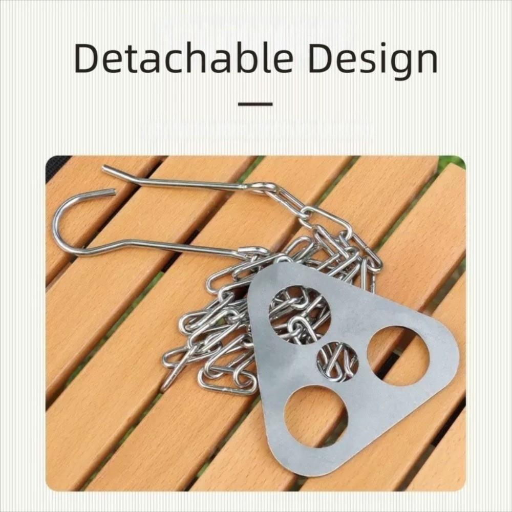 with Hook Picnic Tripod Stainless Steel Outdoor Campfire Cooking Rack  Picnic