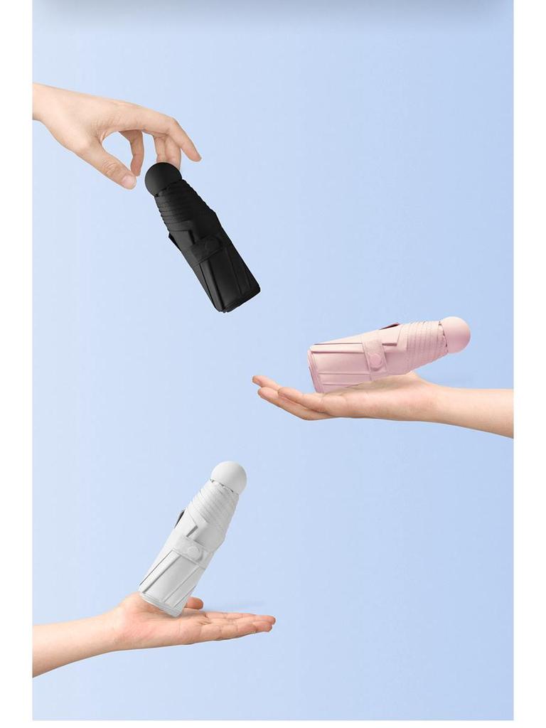 Wow Ultra-Light Five-Fold Customized Umbrella - UV Protection and Sunshade for All Weather