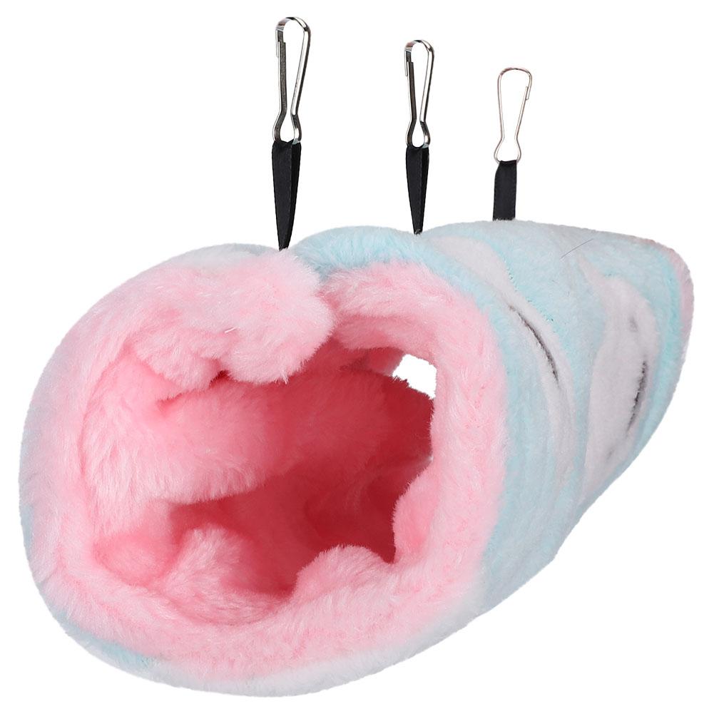 Tunnel per Animali Piccoli Nido in Cotone Peluche Morbido Canale Appeso per Criceti Casa(Orsetto Verde)S