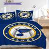 St. Set Copripiumino Trapuntato Louis Blues Federa Decorazione Casa Regalo di Compleanno (1 * copripiumino + 2 * federa, senza nucleo)