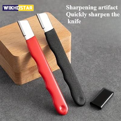 Aiguiseur de couteaux diamant en acier tungstène multi-usage pour cuisine et jardin, outil d'aiguisage de ciseaux adapté à toutes les lames