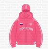 2025 Trendy Double Zipper Y2K Double Hoodie Unisex Jacket with POG GHB Print - European & American Style