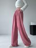 Wide Leg Pants Women Autumn Winter Thicken Loose Casual Straight Trousers Y2K Ladies with Pockets Mop Pants Slim Body