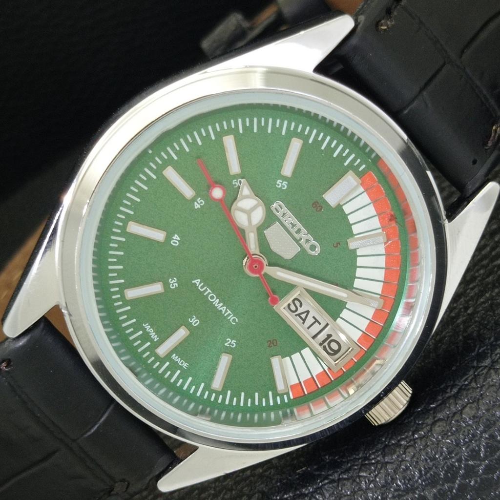 

SEIKO 5 AUTOMATIC VINTAGE REFURBISHED 6309A JAPAN MENS GREEN WATCH a440866-4 Sk-a440866