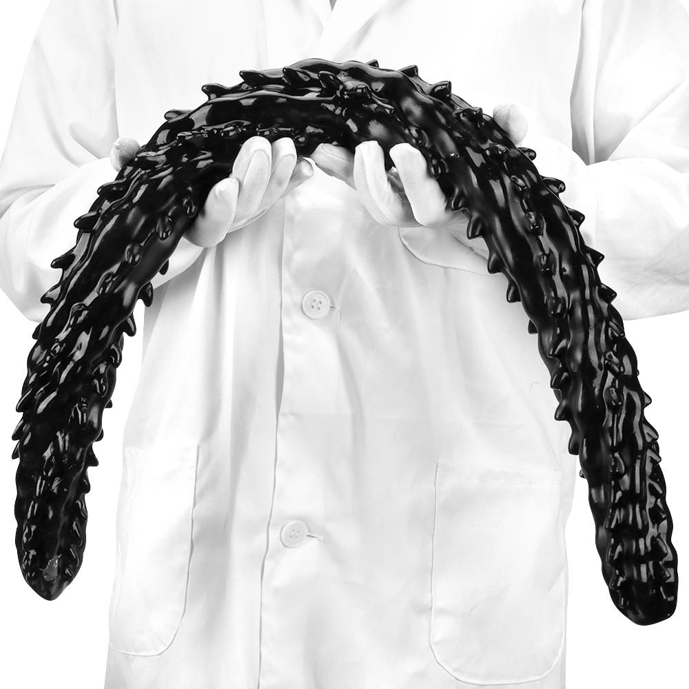 Weiblicher übergroßer doppelköpfiger Drache mit Widerhaken am Hinterhof, Analplug, weibliches Masturbationsgerät, weicher Penis