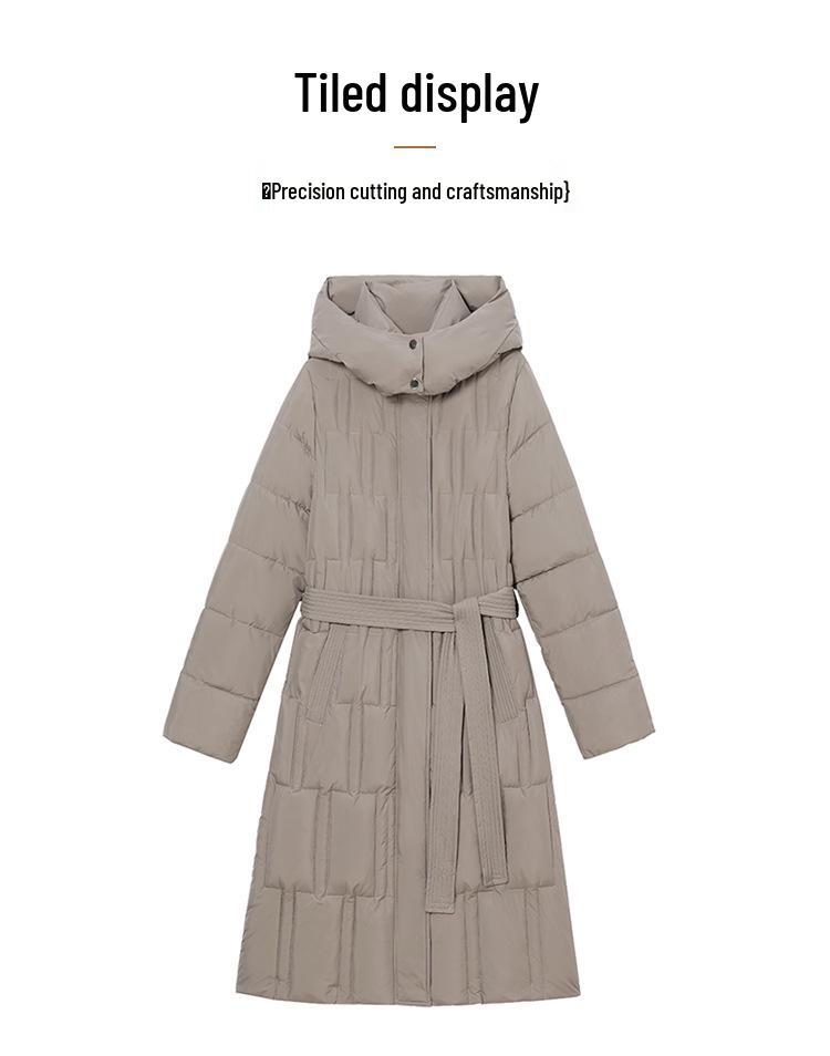Women's Korean Style Waist-Hugging Cotton Coat with Detachable Hood - Mid-Length, Loose, Slimming, Cold-Proof Winter Outerwear