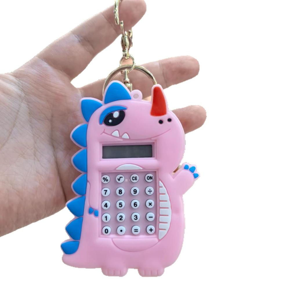 Cookie-Shaped Mini Calculator Keychain - Cute Portable Student Gift