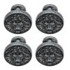 4Set Lion Head Zinc Alloy Cabinet Door Handle Modern Antique Cartoon Solid Drawer Pull Circular