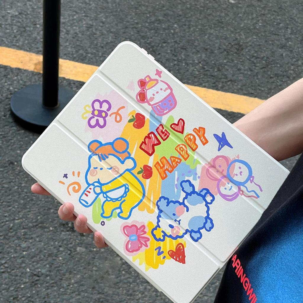 Magnetic Cartoon Acrylic iPad Case - Fits iPad Air 5 & iPad Mini 6 for Secure Tablet Protection