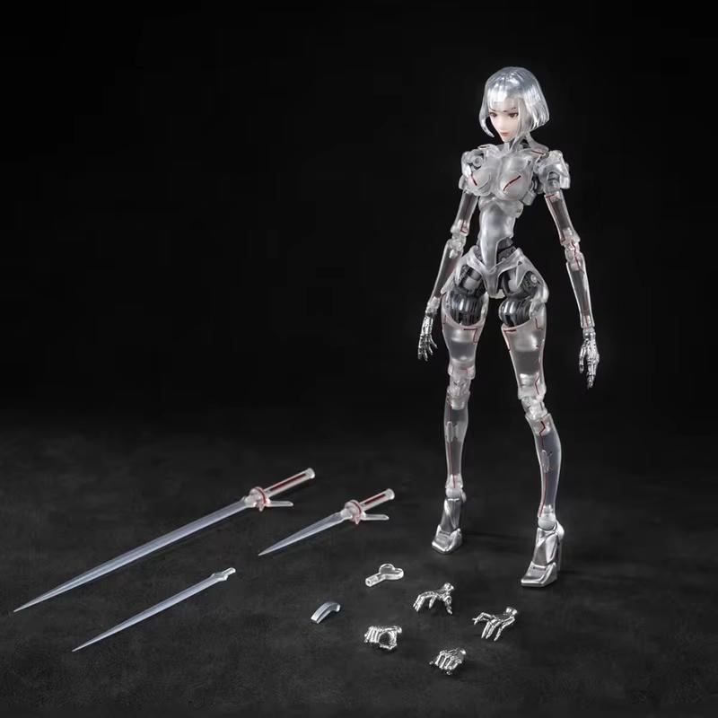 

18cm Bone Workshop 1/12 Articulated Action Figure Ai Agent Lady Transparent Mechanical Body Desktop Ornament Designed For Anime Fans