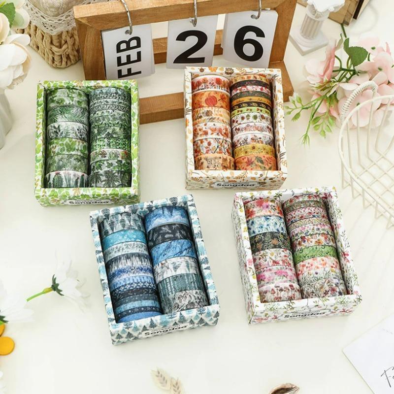 Four Seasons Washi Tapes 18 Rolls Washi Tape Cinta Adhesiva Decorativa Plants Diary Decoration Scrapbooking Supplies Washitape
