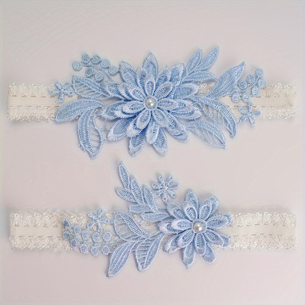 Floral Lace Bride Wedding Garter Set Sexy Elastic Leg Ring Romantic Wedding Gift for Something