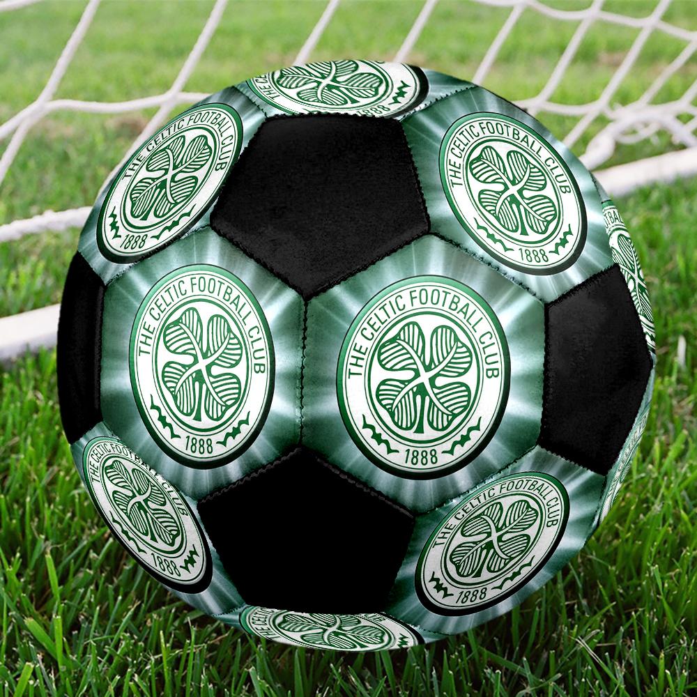 SIZE 5 Celtic Football Club Soccer Ball Colorful All Ages Machine Stitched PVC Competition Ready Durable High-Bounce