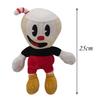 25cm Game Cuphead Plush Toy Mugman Soft Plushie Toy Anime Cartoon Stuffed Dolls Toys for Children Kids Birthday Christmas Gifts
