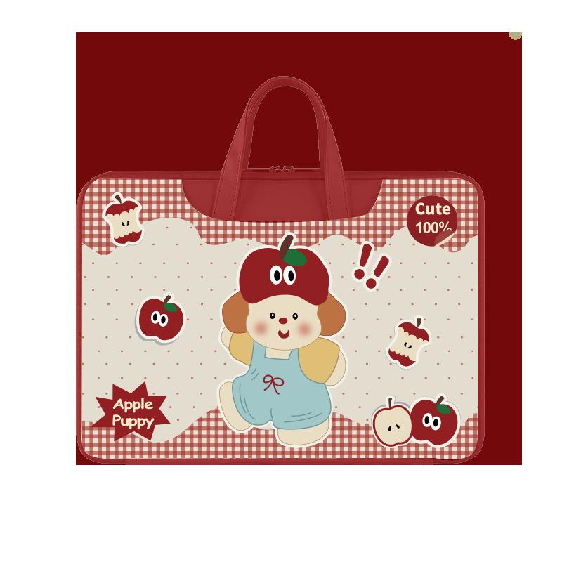 Kawaii Cartoon Animal Print Waterproof PU Laptop Handbag Shock Resistant Portable Notebook Carry Case Compatible With All Brands 13-16 Inch Laptops