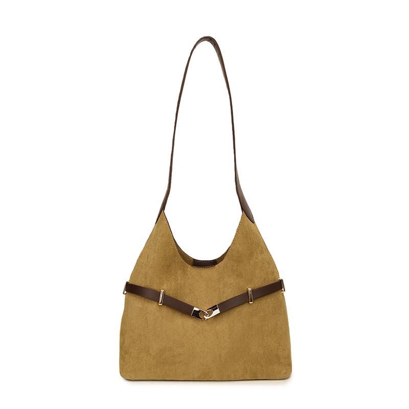 

Suede Fashion Shoulder Handbag - Large Capacity, Simple Autumn/Winter Tote One Size