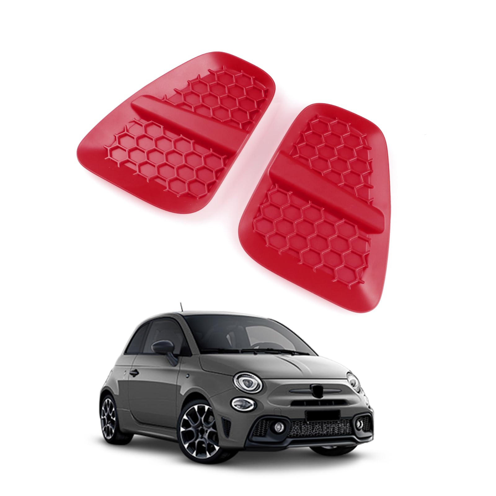 FDAIUN Car Tail Light Protection Cover Compatible with Fiat 500 красный