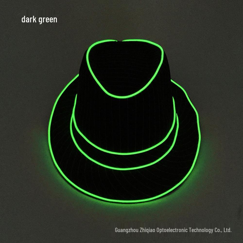 LED Glowing British Gentleman Top Hat - Stylish Trend for Prom Parties and Jazz Events