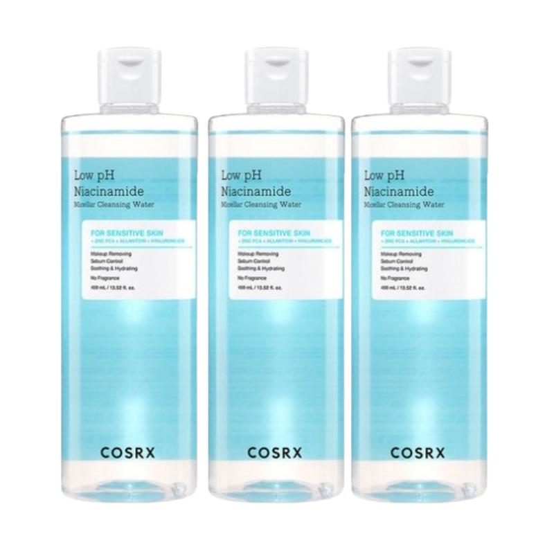 COSRX Low pH Niacinamide Micellar Cleansing Water 400ml – Mild Daily Makeup Remover, Micellar Water for Sensitive & Oily Skin, Pore & Sebum Care