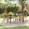 VidaXL 5-piece Garden Dining Set Brown Poly Rattan 3380851