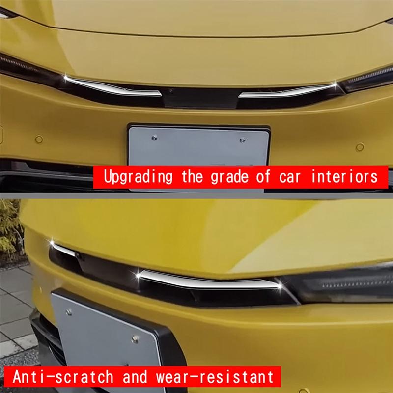 2Pcs Front Bumper Upper Grill Moulding Cover Trim Car Styling For Toyota Prius 60 Series -