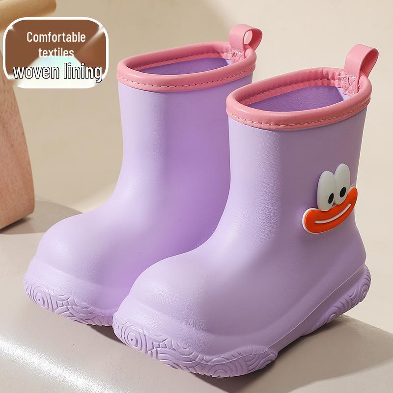 Dopamine Unisex Kids' Rain Boots - Anti-slip, EVA Fleece-lined, Detachable, for Kindergarten To High School