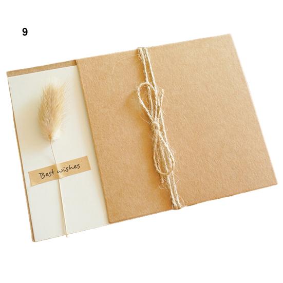 

1 комплект поздравительных открыток из бумаги с цветочным принтом, привлекательный креативный крафт-дизайн, открытка на день рождения друга 9