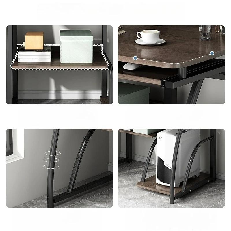 Birouri Metalice pentru Calculator pentru Cameră de Gaming Birou de Joc cu Poziție pentru Host Materiale Simple Solide Birou Multifuncțional pentru Lectură pentru Cameră