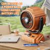 New Outdoor Camping Fan 6000mAh Automatic Oscillating Head Ceiling Fan 3-speed LED Night Light 100-speed Wind Charge Your Phone