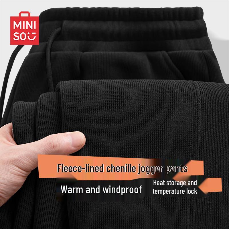 

MINISO Men s Winter Fleece-Lined Corduroy Joggers 4XL