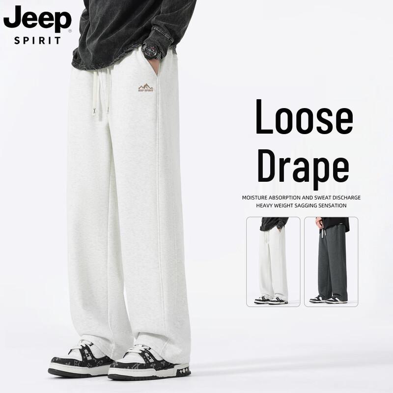 JEEP SPIRIT Men's Loose Fit Straight Leg Casual Sweatpants