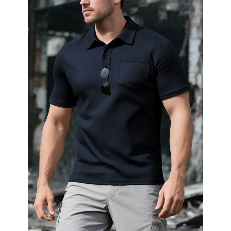 Men Loose Trendy Short Sleeve Lapel Polo Shirt Casual Sporty Golf Polo Tee Soft Breathable Daily Fashion Tops Streetwear